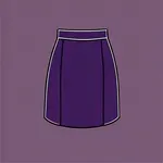 short dark purple skirt image